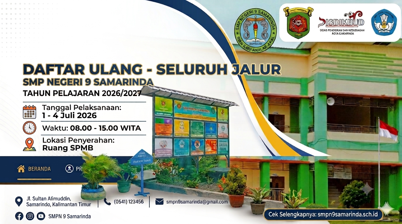 Daftar Ulang Murid Baru seluruh Jalur Tahun Pelajaran 2026/2027